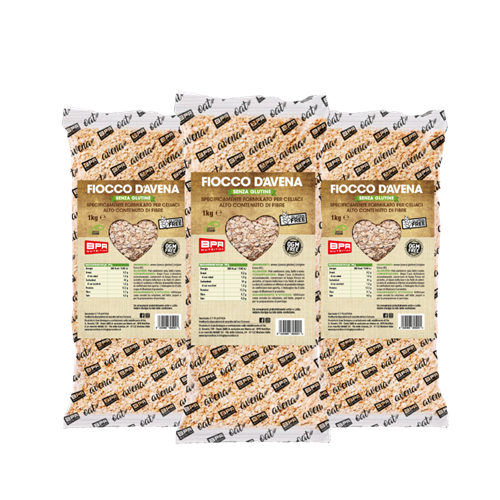 Kit 3 Latte e Biscotti Oats flakes Gluten free